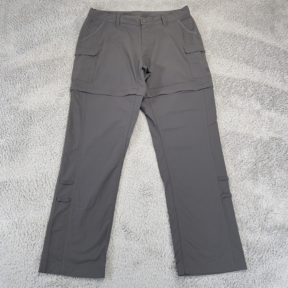The North Face Pants Womens 12 Gray Convertible Zip Off Hiking Stretch NF0A2UMJ